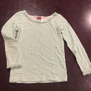 Matilda Jane long sleeve green polka dot top